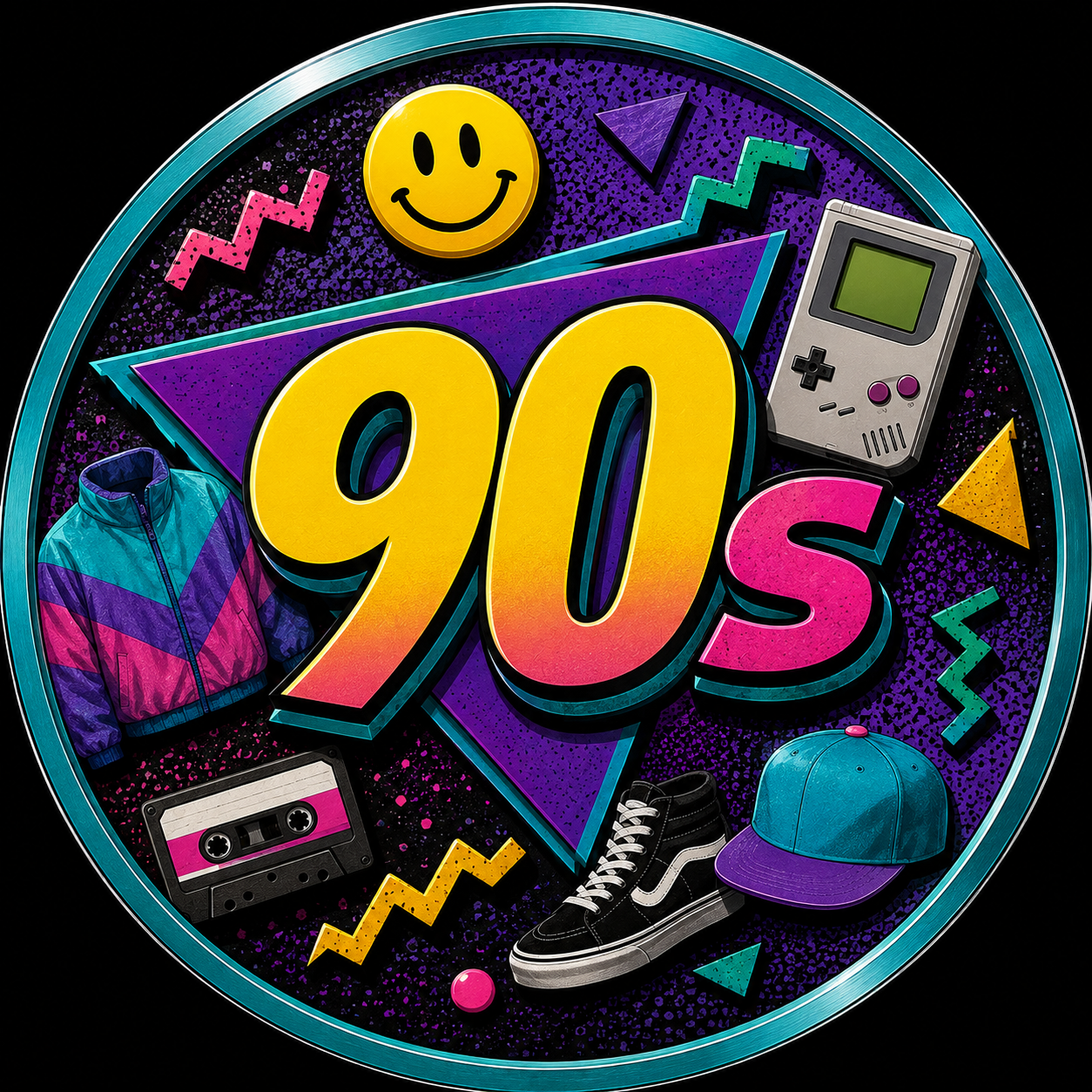 Retrato en estilo 1990s